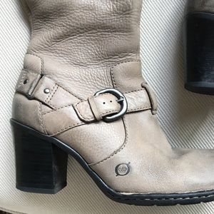 Born Boots - taupe leather knee high